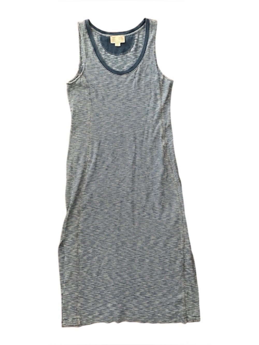 Anthropologie Saturday SundayBlue Striped Space Dye Maxi Slit Dress